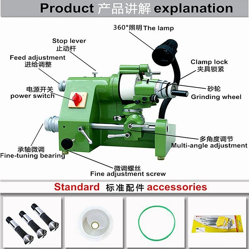 Tool Post Grinder U2 U3 Type Universal Cutter Grinder Fagor End Mill Cutter Grinding Machine for Drill Bit