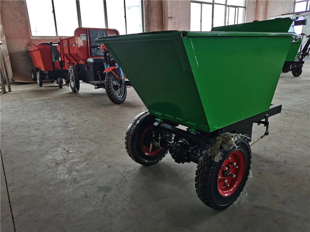 Site Engineering Hand - Propelled Electric Dump Bucket Three - Wheel Electric Drum Trolley