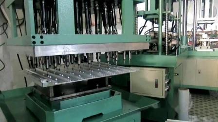 Dongguan Company Máquina de rosqueamento tipo bancada com vários furos de boa qualidade e 4 eixos com interruptor de pé e caixa de ferramentas Cx